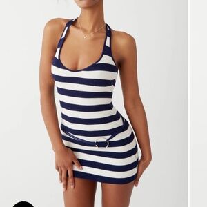 Frankies Dolly Knit striped mini dress -sold out- small